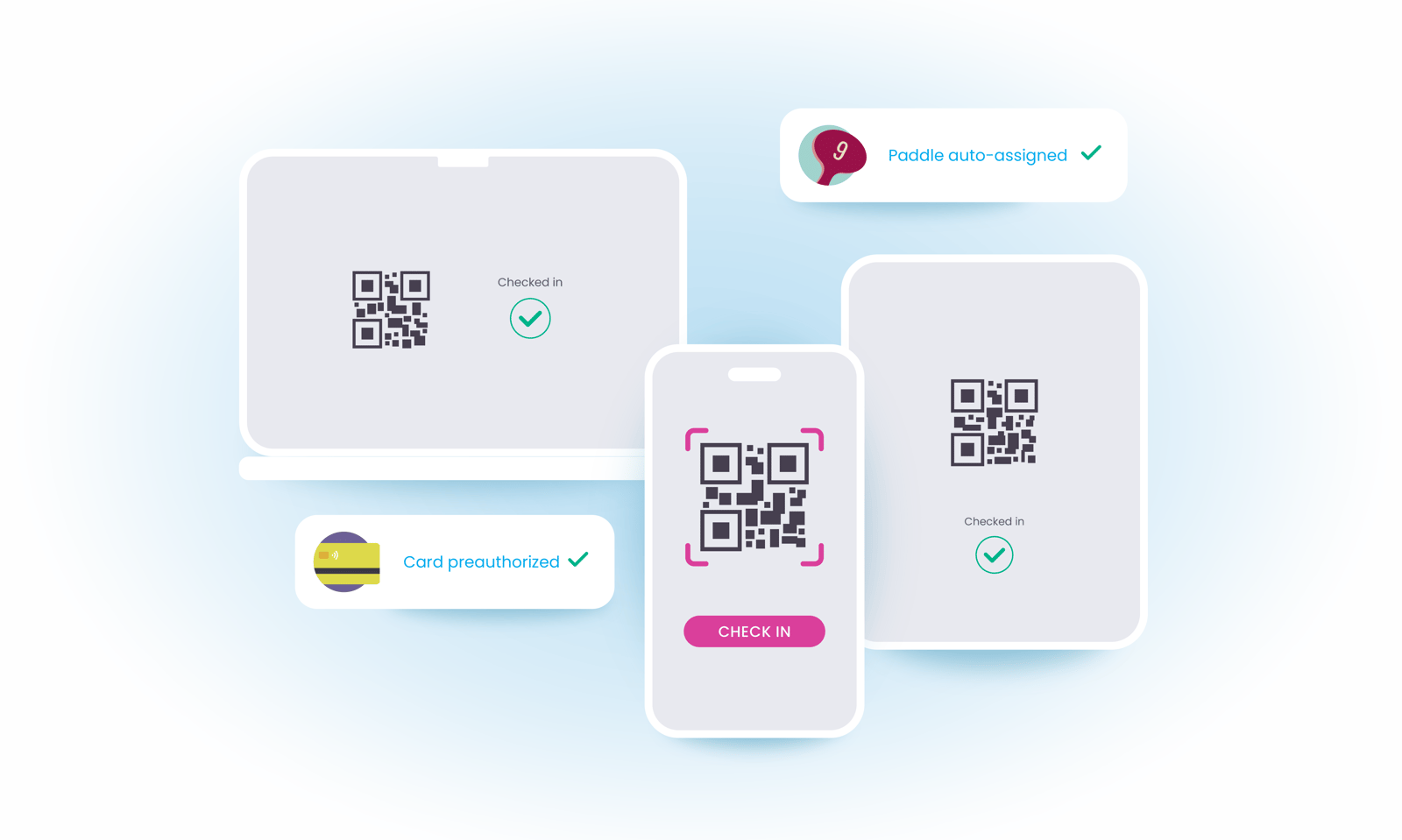 QR check-in illustration