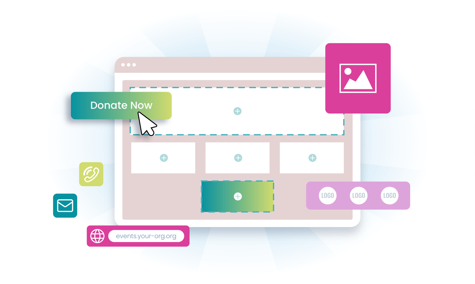 Page design studio illustration