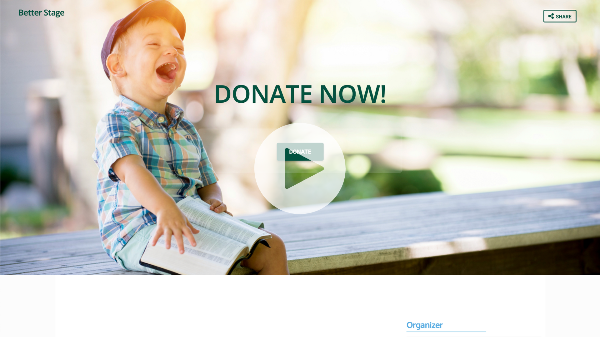 Donation Page Video Thumbnail