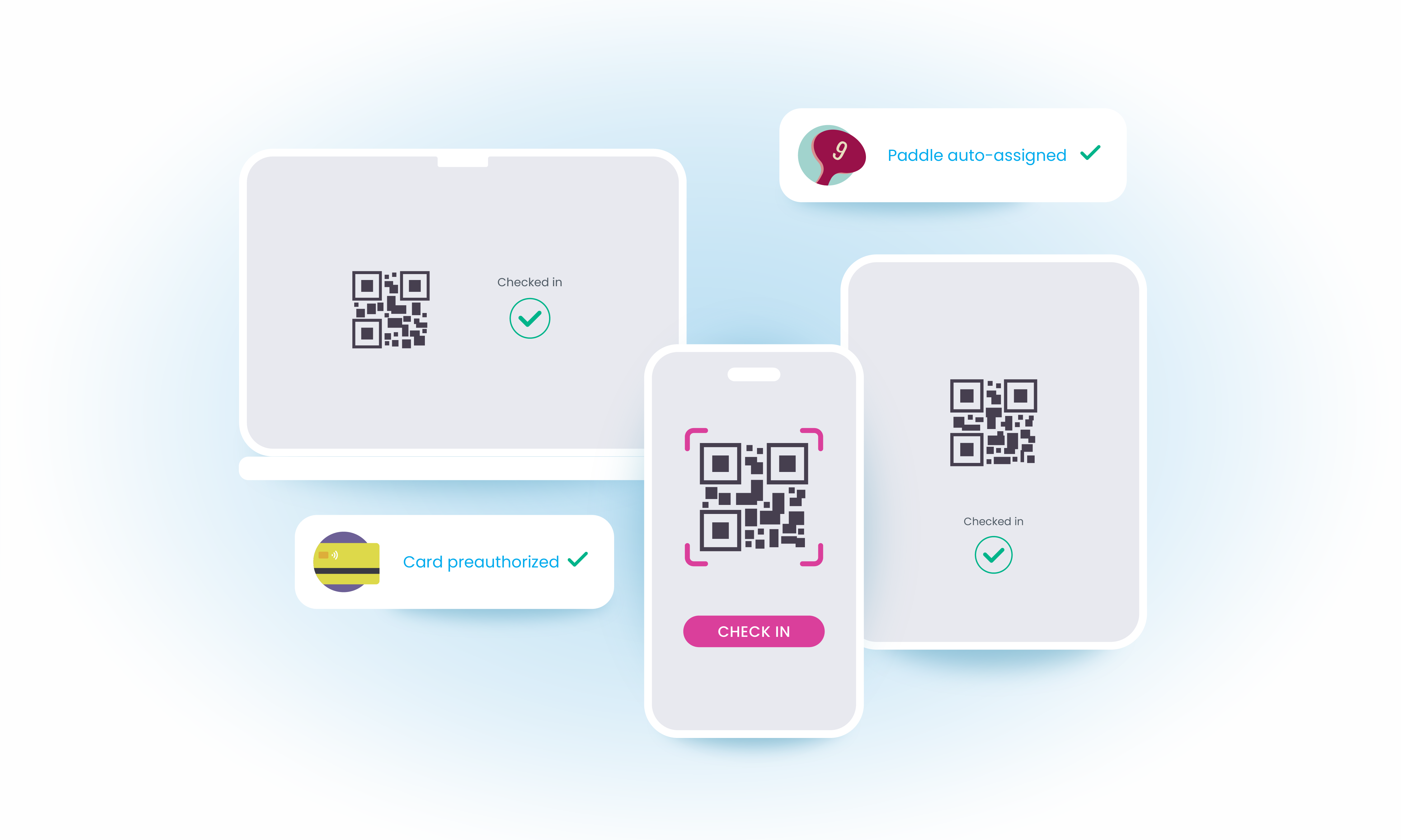 QR check-in illustration