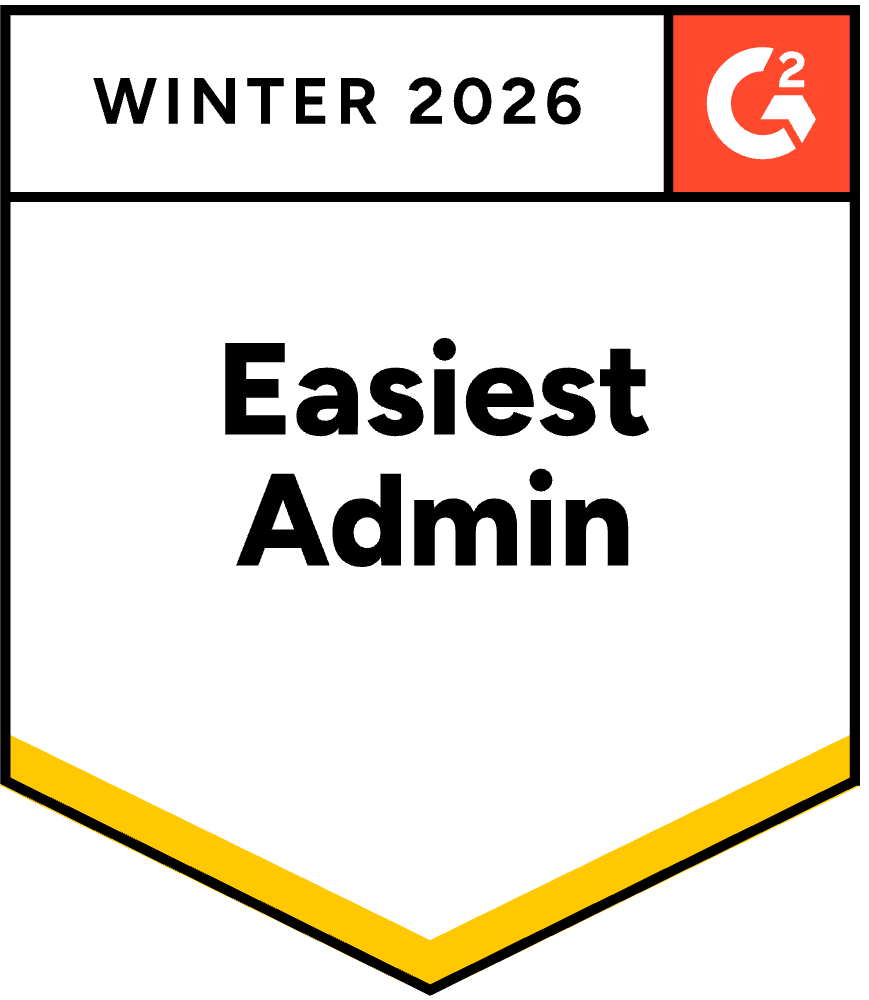 G2 Winter 2026 badge: Easiest Admin, Donor Management