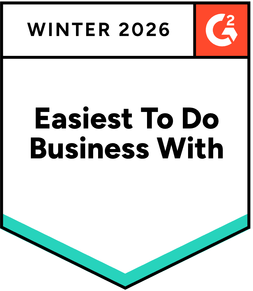 G2 Winter 2026 badge: Easiest To Do Business With, Donor Management